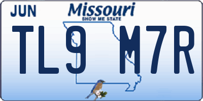MO license plate TL9M7R
