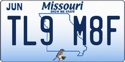 MO license plate TL9M8F