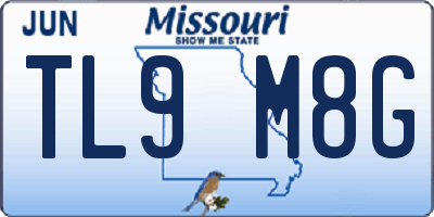 MO license plate TL9M8G