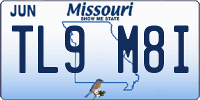 MO license plate TL9M8I