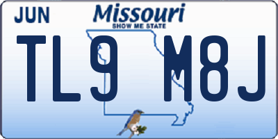 MO license plate TL9M8J