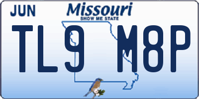 MO license plate TL9M8P