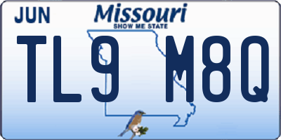 MO license plate TL9M8Q