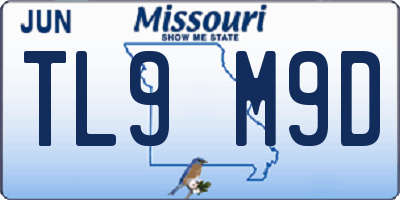 MO license plate TL9M9D