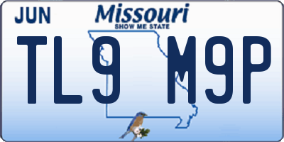 MO license plate TL9M9P