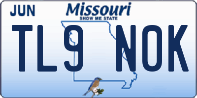 MO license plate TL9N0K
