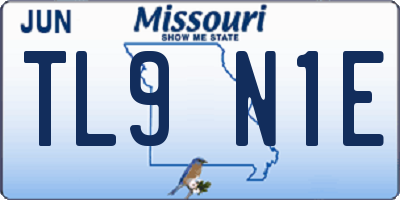 MO license plate TL9N1E