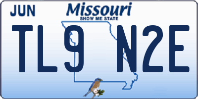 MO license plate TL9N2E