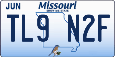 MO license plate TL9N2F
