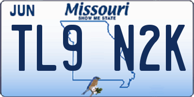 MO license plate TL9N2K