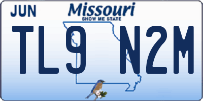 MO license plate TL9N2M