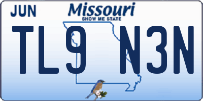 MO license plate TL9N3N