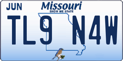 MO license plate TL9N4W