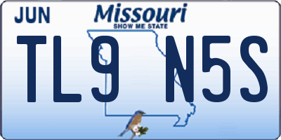 MO license plate TL9N5S
