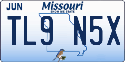 MO license plate TL9N5X