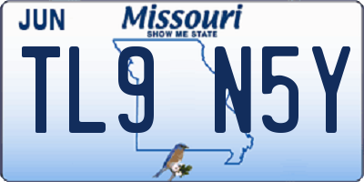 MO license plate TL9N5Y
