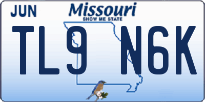 MO license plate TL9N6K