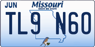 MO license plate TL9N6O