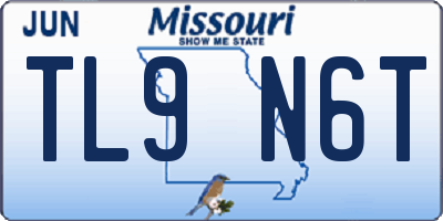 MO license plate TL9N6T