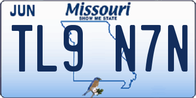 MO license plate TL9N7N