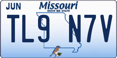 MO license plate TL9N7V