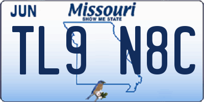 MO license plate TL9N8C