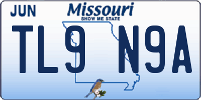 MO license plate TL9N9A