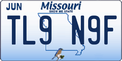 MO license plate TL9N9F