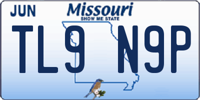 MO license plate TL9N9P