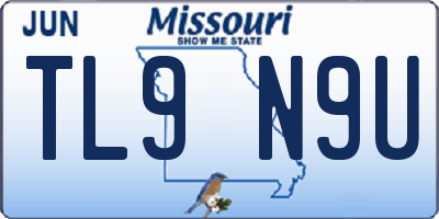 MO license plate TL9N9U