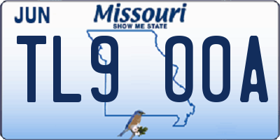 MO license plate TL9O0A