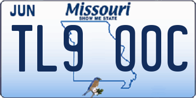 MO license plate TL9O0C
