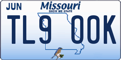 MO license plate TL9O0K