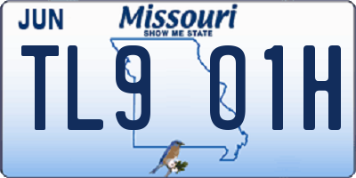 MO license plate TL9O1H