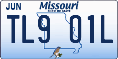 MO license plate TL9O1L