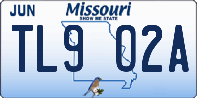 MO license plate TL9O2A