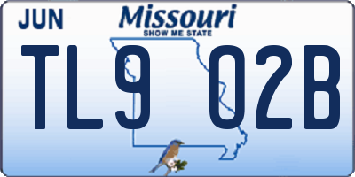MO license plate TL9O2B