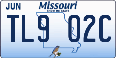 MO license plate TL9O2C
