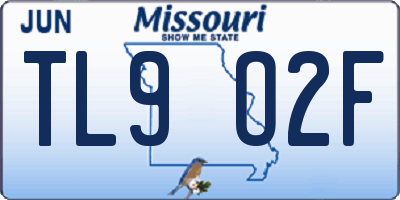 MO license plate TL9O2F