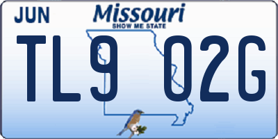 MO license plate TL9O2G