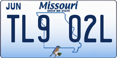 MO license plate TL9O2L