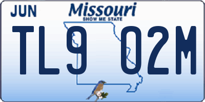 MO license plate TL9O2M