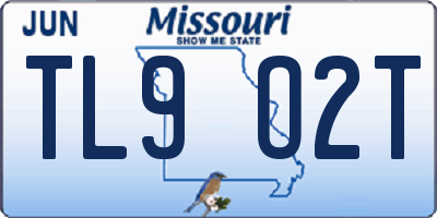MO license plate TL9O2T