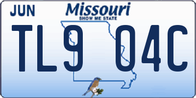 MO license plate TL9O4C