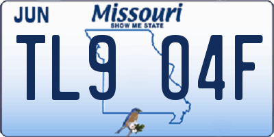 MO license plate TL9O4F