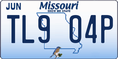 MO license plate TL9O4P