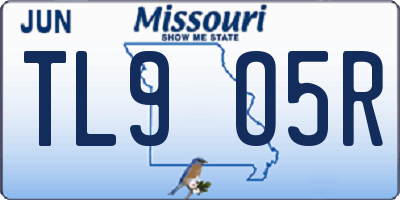 MO license plate TL9O5R