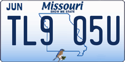 MO license plate TL9O5U