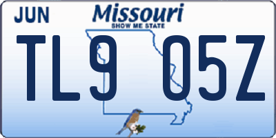 MO license plate TL9O5Z