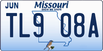 MO license plate TL9O8A